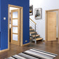 LPD Vancouver 4 Light Glazed Oak Internal Door - Pre Finished