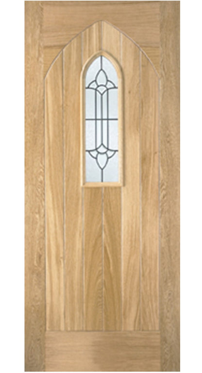 LPD Westminster Glazed Oak External Door - Unfinished