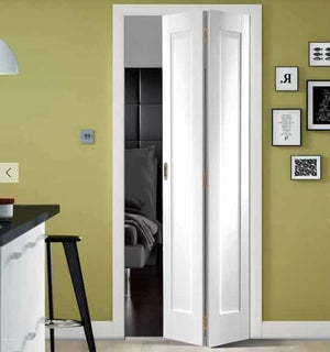 LPD Shaker Style Pattern 10 One Panel White Primed Bi-Fold Door