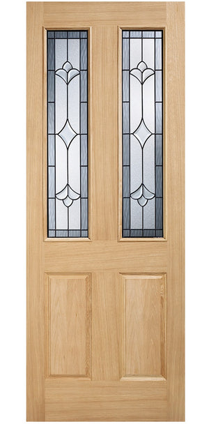 LPD Salisbury Glazed Oak External Door - Unfinished