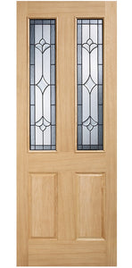 LPD Salisbury Glazed Oak External Door - Unfinished