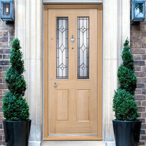 LPD Salisbury Glazed Oak External Door - Unfinished