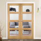 Deanta Coventry Clear Glazed Oak Internal Door - Unfinished