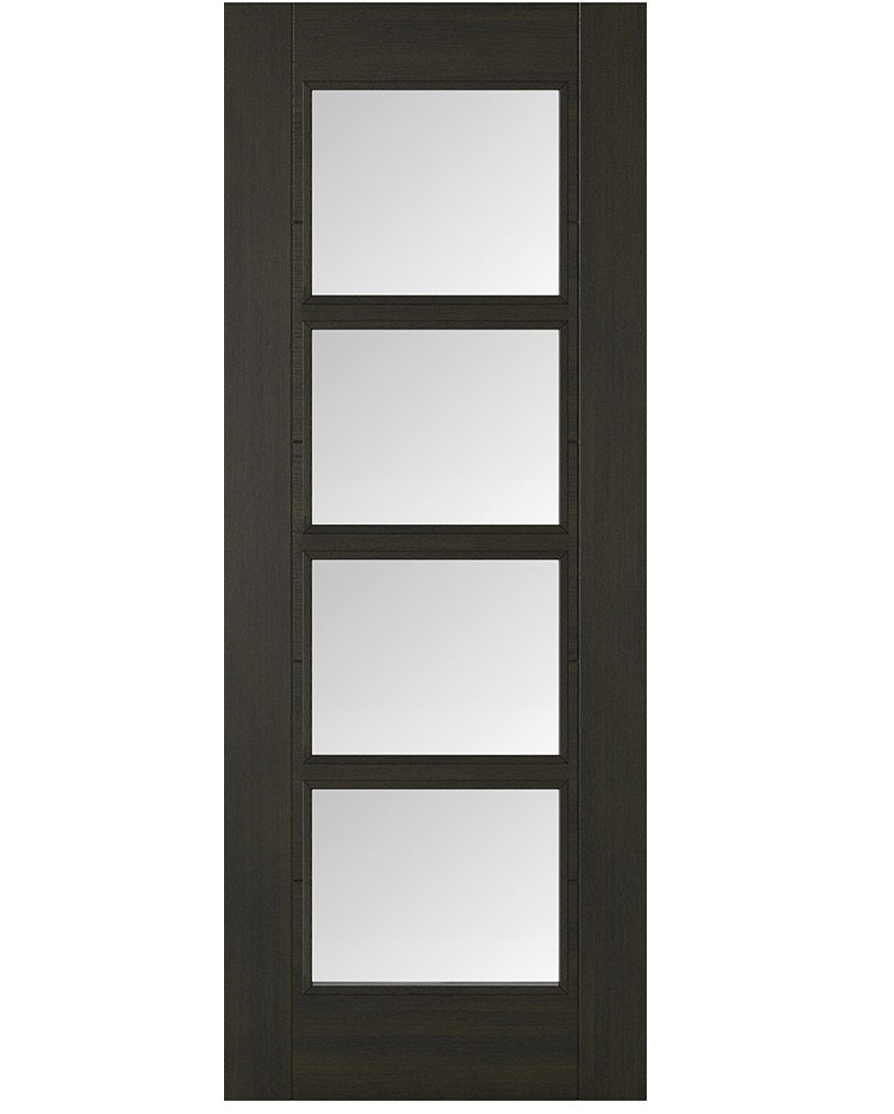 LPD Vancouver Smoked Oak 4 Light Glazed Internal Door - Pre Finished