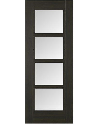 LPD Vancouver Smoked Oak 4 Light Glazed Internal Door - Pre Finished