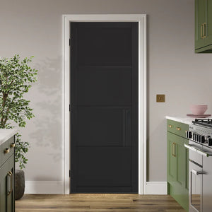 LPD Chelsea Industrial Style Black Internal Door - Pre Finished