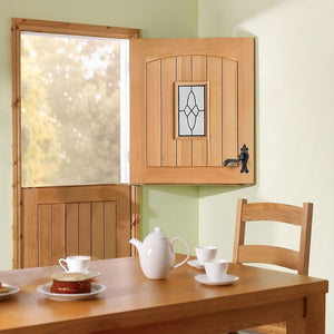 LPD Cottage Stable 1 Light Oak External Door - Unfinished