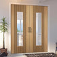 LPD Sydney Glazed Modern Oak Internal Door - Pre Finished