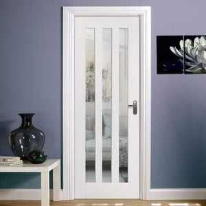 LPD Utah Glazed 3L White Primed Internal Door
