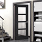 LPD Vancouver Charcoal Black 4 Light Glazed FD30 Fire Door - Pre Finished