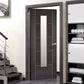 LPD Vancouver Glazed Dark Grey Laminate Internal Door - Fully Finished