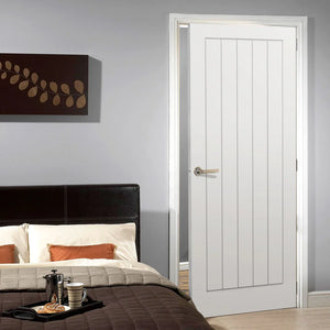 LPD Textured Vertical 5 Panel White Primed FD30 Fire Door