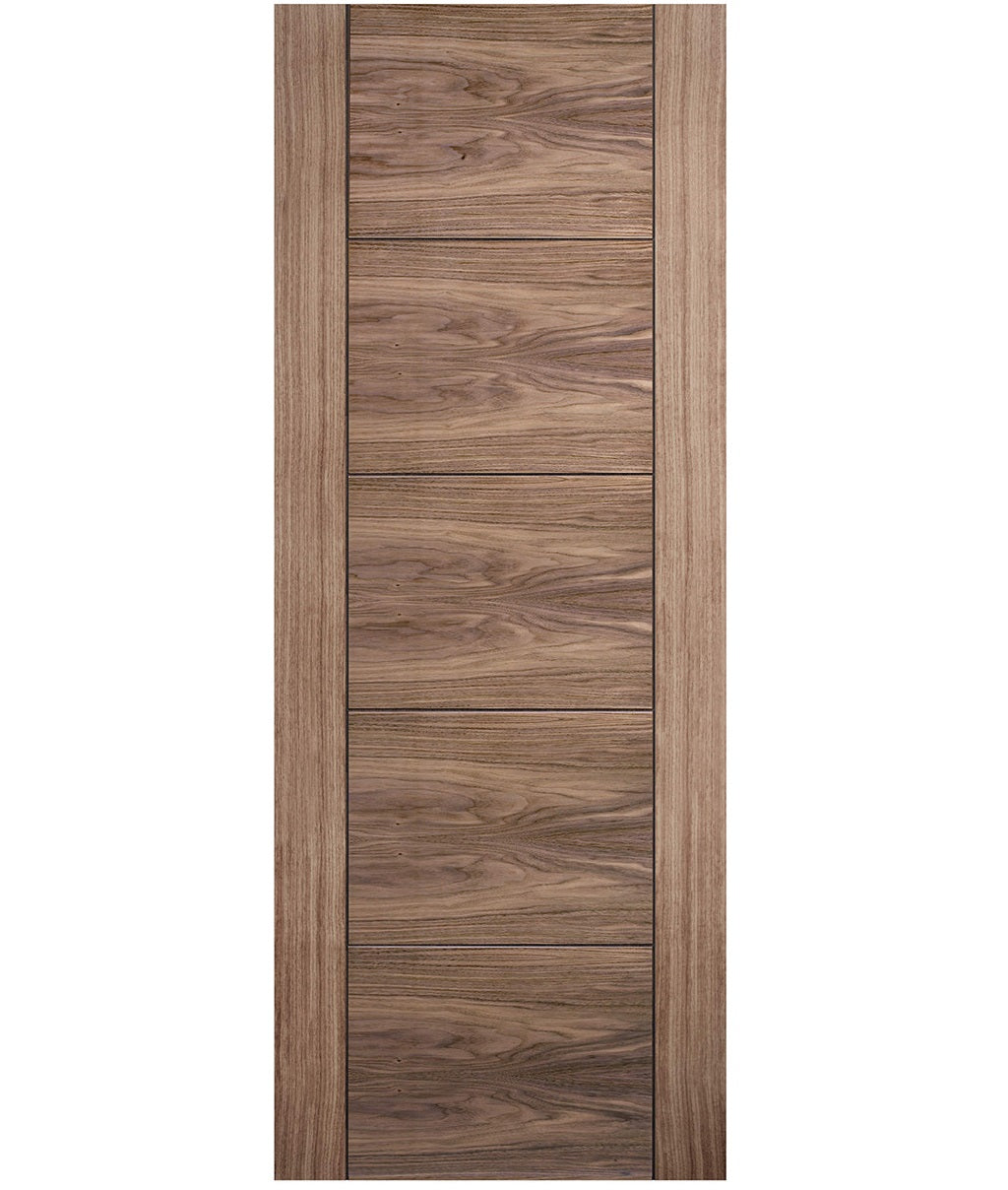 LPD Vancouver Walnut 5 Panel FD30 Fire Door - Pre Finished