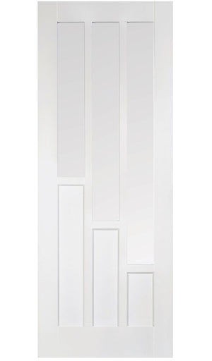 LPD Coventry White Primed Glazed 3L Internal Door