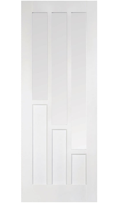 LPD Coventry White Primed Glazed 3L Internal Door