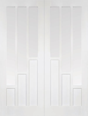 LPD Coventry White Primed Glazed 3L Internal Door Pair