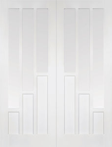 LPD Coventry White Primed Glazed 3L Internal Door Pair