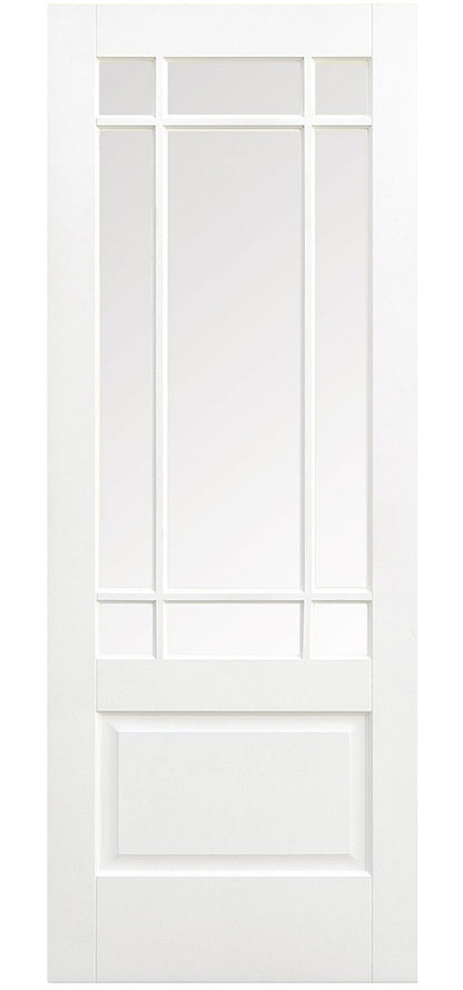 LPD Downham Glazed Bevelled 9L White Primed Internal Door