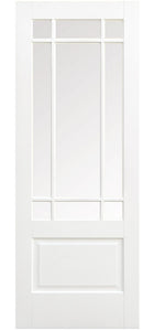 LPD Downham Glazed Bevelled 9L White Primed Internal Door