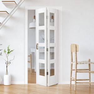 LPD Shaker Style Glazed White Primed Bi-Fold Door