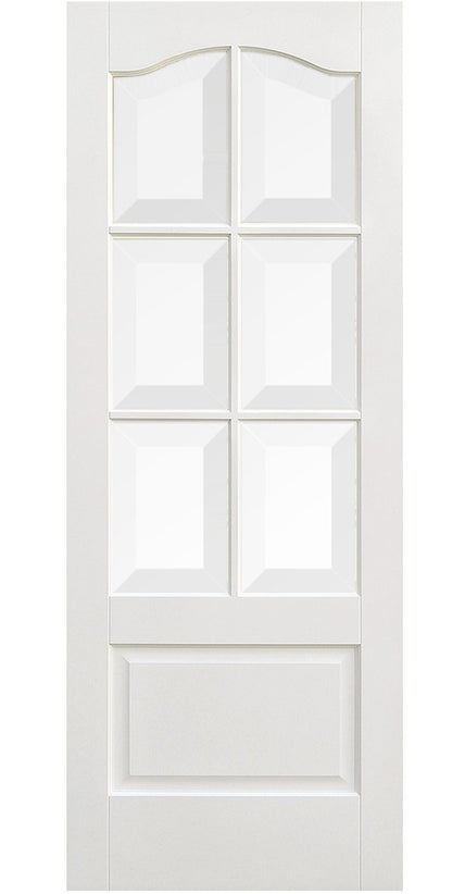 LPD Kent Glazed 6L White Primed Internal Door