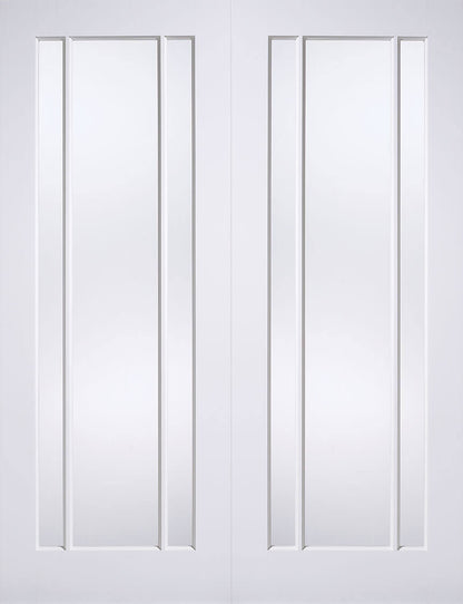 LPD Lincoln Glazed White Primed Internal Door Pairs