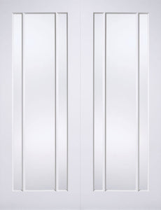 LPD Lincoln Glazed White Primed Internal Door Pairs