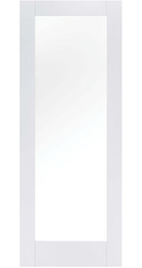 LPD Pattern 10 Clear Glazed White Primed Door