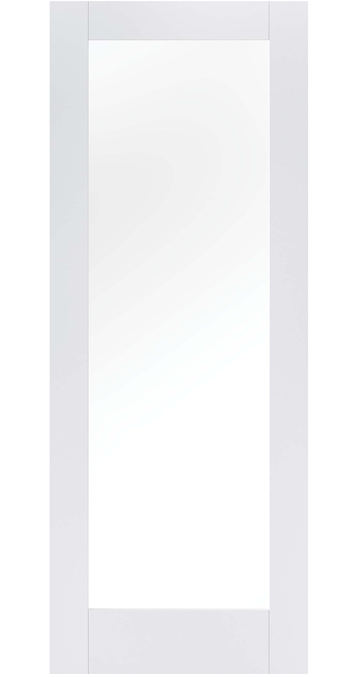 LPD Shaker Style Pattern 10 Frosted Glazed White Primed Door