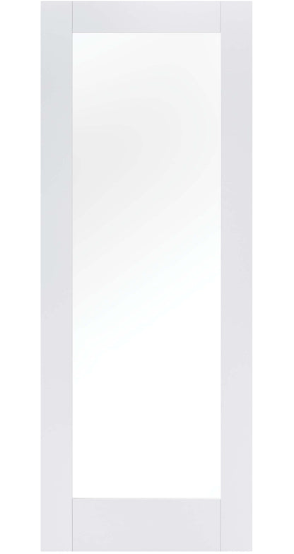 LPD Shaker Style Pattern 10 Frosted Glazed White Primed Door