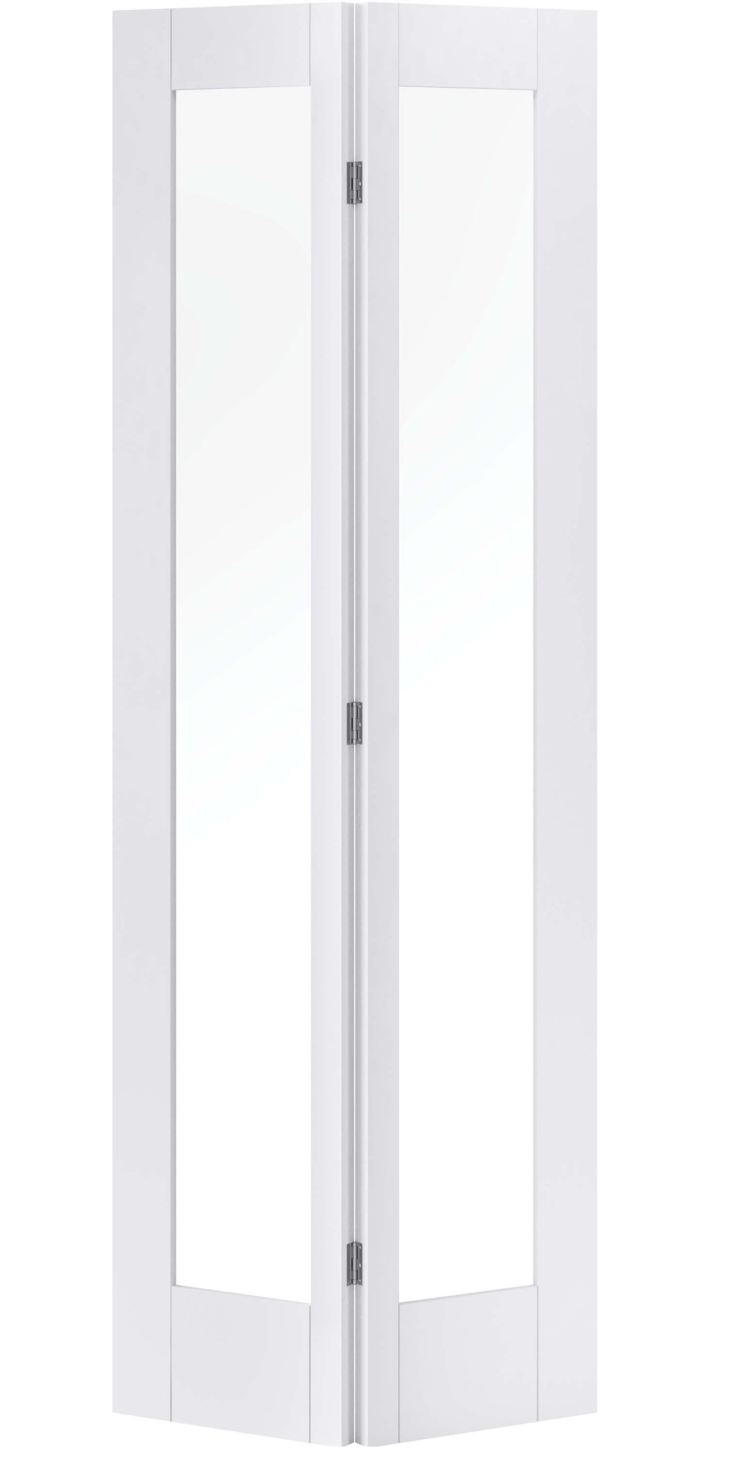LPD Shaker Style Pattern 10 Glazed White Primed Bi-Fold Door