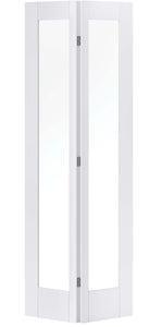 LPD Shaker Style Pattern 10 Glazed White Primed Bi-Fold Door