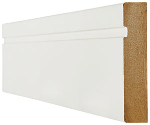 LPD White Primed Single Grooved Skirting Pack (4 x 3m lengths)