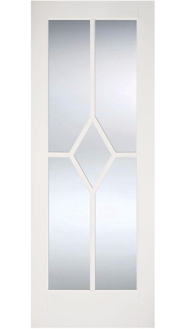 LPD Reims Glazed Decorative White Primed Internal Door