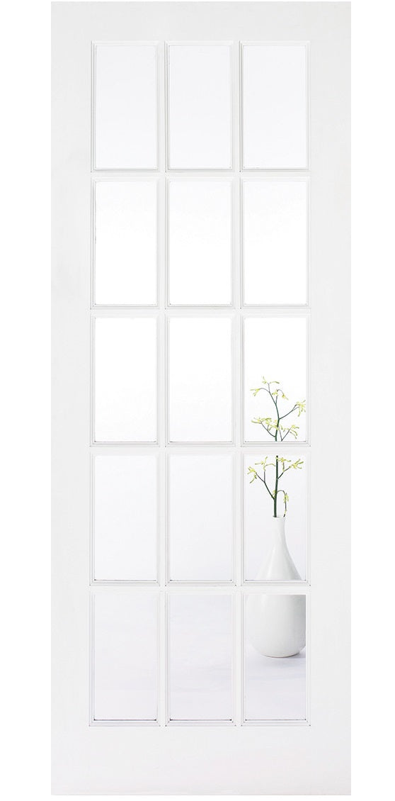 LPD SA Glazed 15L White Primed Internal Door
