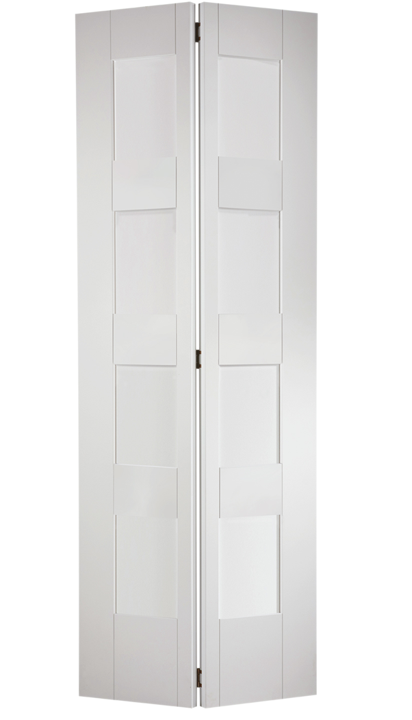 LPD Shaker Style Glazed White Primed Bi-Fold Door