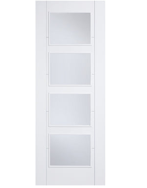 LPD Vancouver White Primed 4 Light Glazed FD30 Fire Door