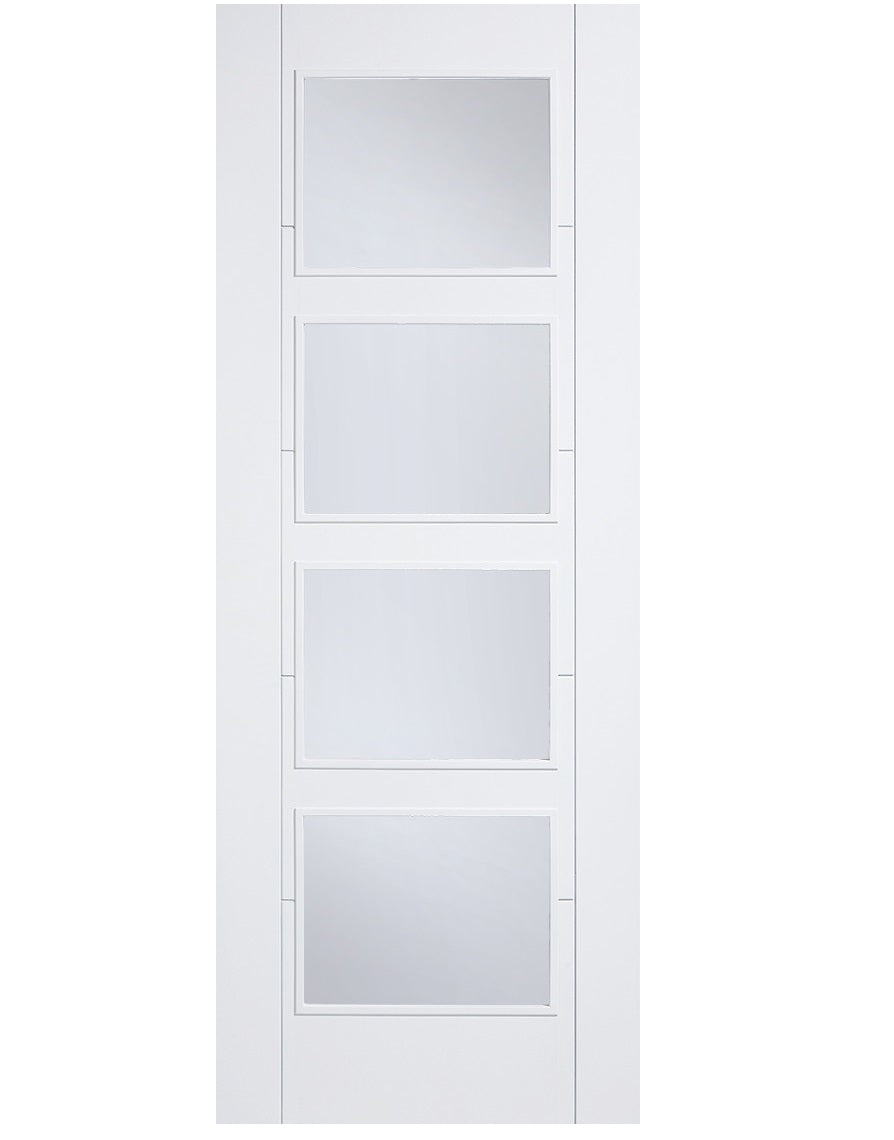 LPD Vancouver White Primed 4 Light Glazed Internal Door