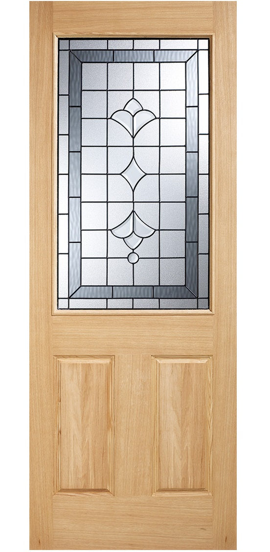 LPD Winchester Glazed Oak External Door - Unfinished