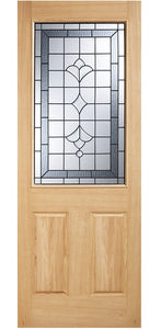 LPD Winchester Glazed Oak External Door - Unfinished