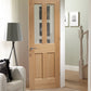 XL Joinery Malton Clear Bevelled Glazed Oak Internal Door - Unfinished